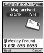 AUDIOVOX CDM-8910 - Quand unmessage ARRIVE - 1