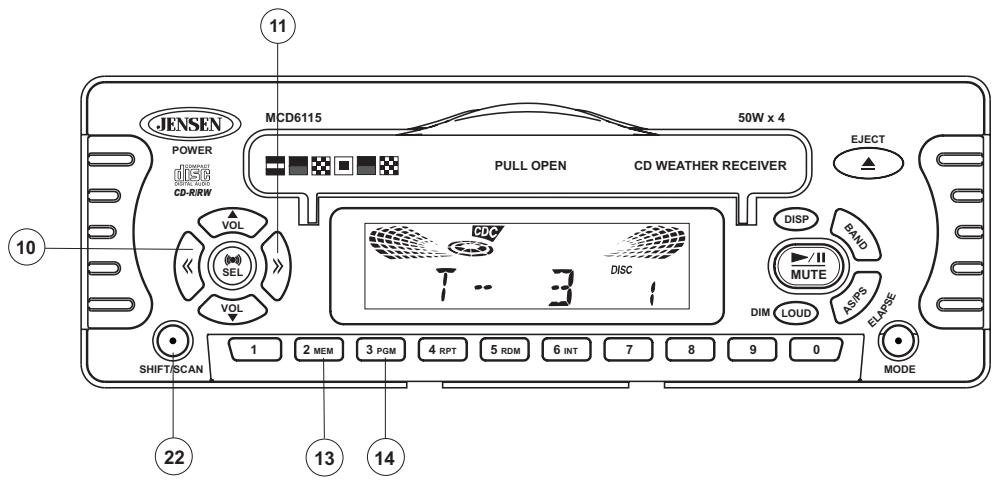 AUDIOVOX MCD6115 - Sélection directe de disque - 1