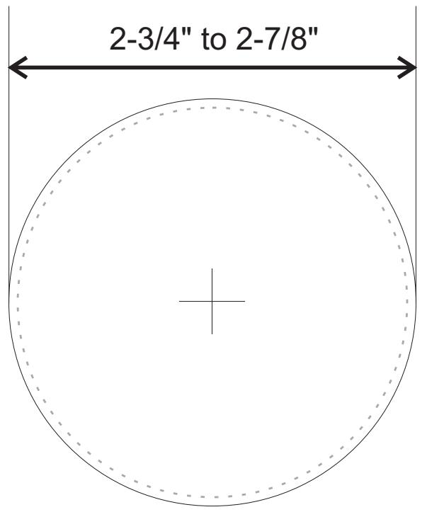 AUDIOVOX MWR100 - MOUNTING TEMPLATE MODELE DE MONTAGE PLANTILLA DEL MONTAJE - 1
