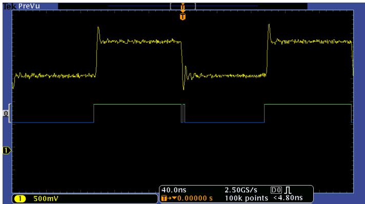 TEKTRONIX MSO3014 - Codage couleur du signal numérique affiché - 2