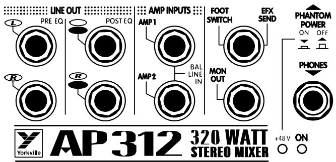 YORKVILLE AP312 - Amp 1 & 2 Inputs - 1