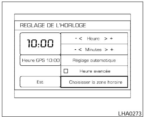 INFINITI QX56 - Réglage de l'heure avancée : - 2
