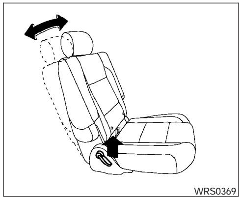 INFINITI QX56 - Inclinaison du dossier - 3