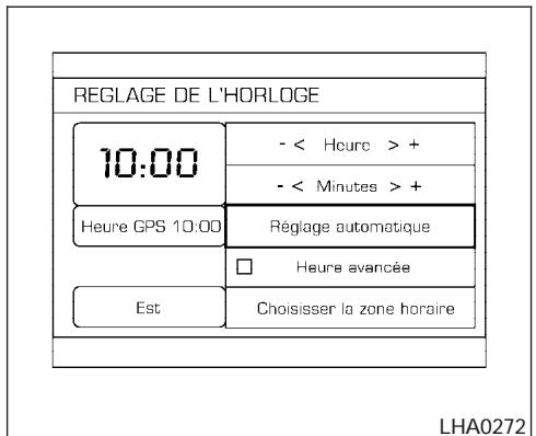 INFINITI QX56 - Réglage de l'heure avancée : - 1