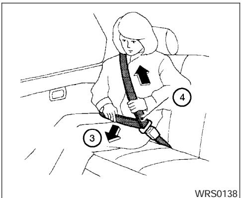 INFINITI QX56 - Bouclage des ceintures de sécurité - 2