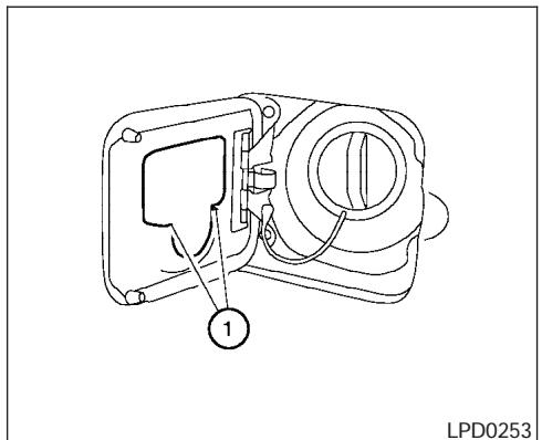INFINITI QX56 - TRAPPE DU RÉSERVOIR DE CARBURANT - 1