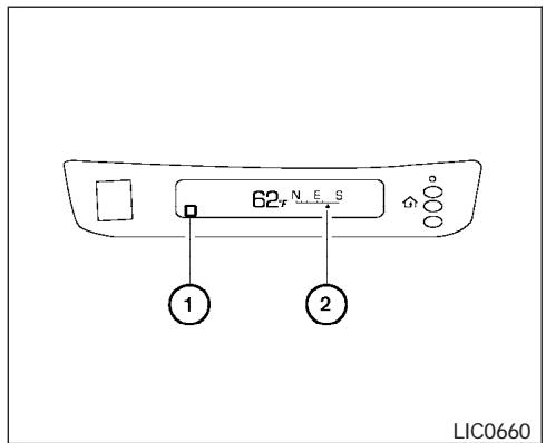 INFINITI QX56 - AFFICHAGE DE LA TEMPERATUREEXTÉRIEURE - 1