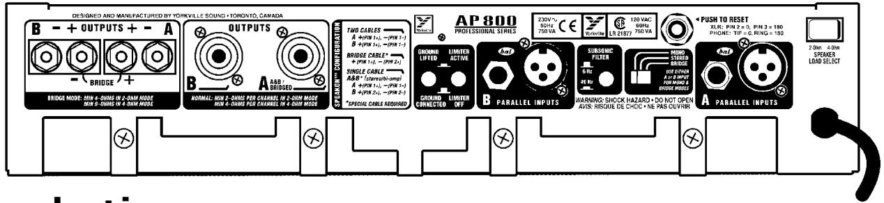 YORKVILLE AP800 - Service - 2
