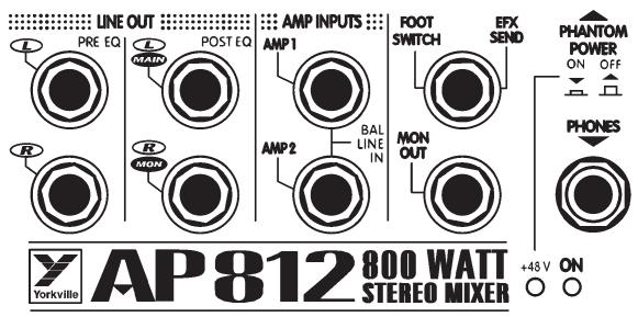 YORKVILLE AP818 - Les entrées amp 1 &amp; amp 2 - 1
