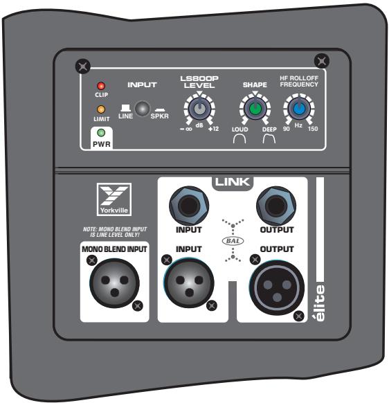 YORKVILLE ELITE LS800P - Contrôle de fréquence pour la pente de diminution des aigües - 1