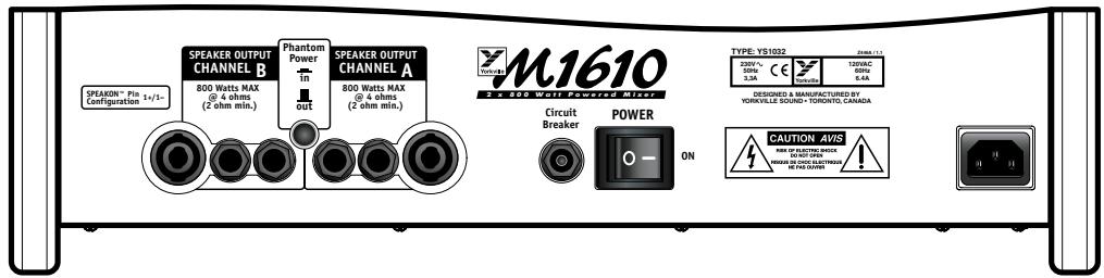 YORKVILLE M1610 - Power Switch and Breaker - 1