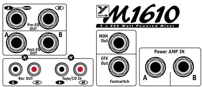 YORKVILLE M1610 - Rec OUT Jacks - 1