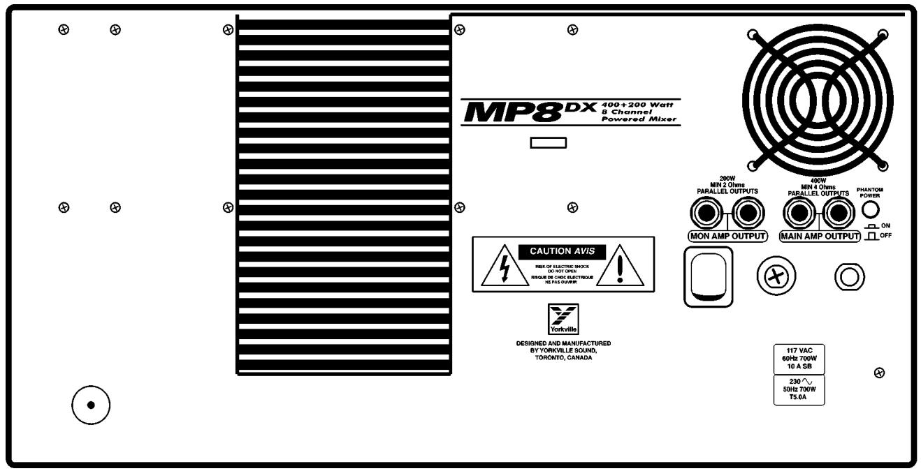 YORKVILLE MP8DX - Commutateur d'alimentation et fusible - 1