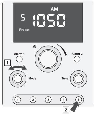 BOSTON ACOUSTICS HORIZON DUO - Auswahlen einer Speicherstation - 1