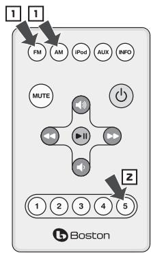 BOSTON ACOUSTICS HORIZON DUO - Sélection d'une station radio préréglée - 2