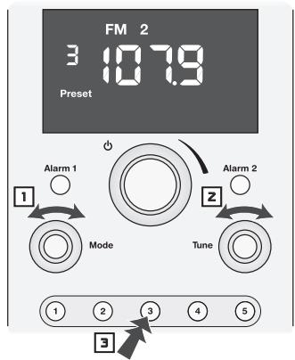BOSTON ACOUSTICS HORIZON DUO - Mise en mémoire d'une station préréglée - 1