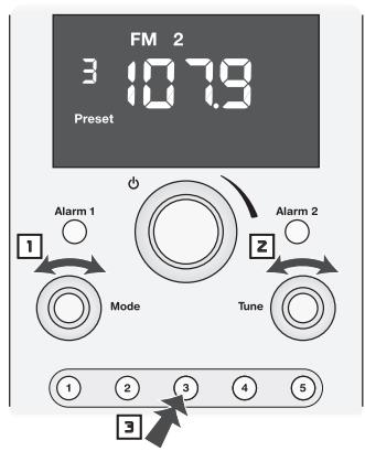 BOSTON ACOUSTICS HORIZON DUO - Setting a Station Preset - 1