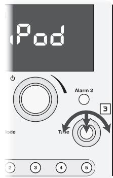 BOSTON ACOUSTICS HORIZON DUO - Bedienung des iPod mit Hilfer der Regler ander Vorderseite des Geräts - 2