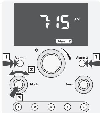 BOSTON ACOUSTICS HORIZON DUO - Programar la hora de la alarma - 1