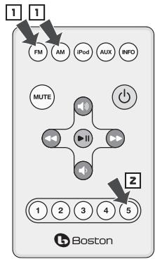 BOSTON ACOUSTICS HORIZON DUO - Auswahlen einer Speicherstation - 2