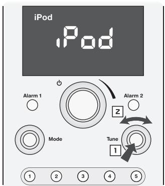 BOSTON ACOUSTICS HORIZON DUO - Användning av iPod med kontrollerna på framsidan - 1