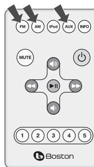 BOSTON ACOUSTICS HORIZON DUO - Utilisation des commandes du panneau avant - 2