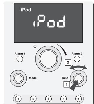 BOSTON ACOUSTICS HORIZON DUO - Funzioni dell'iPod azionate da pannello di controllo frontale - 1