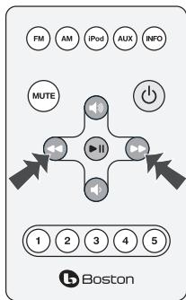 BOSTON ACOUSTICS HORIZON DUO - Benutzung der Fernbedienung - 2