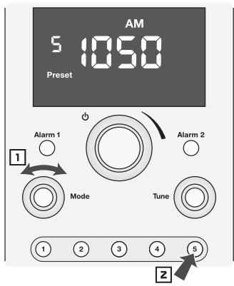 BOSTON ACOUSTICS HORIZON DUO-I - Auswahlen einer Speicherstation - 1