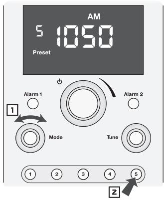 BOSTON ACOUSTICS HORIZON DUO-I - Selezionare una stazione radio preselezionata - 1
