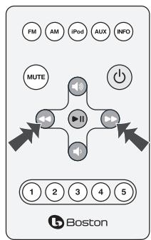 BOSTON ACOUSTICS HORIZON DUO-I - Usando el control remoto - 2