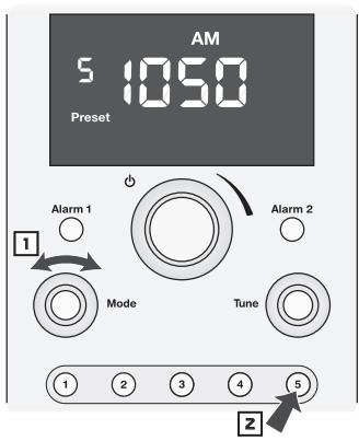 BOSTON ACOUSTICS HORIZON DUO-I PLUS - Sélection d'une station radio préréglée - 1