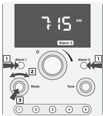 BOSTON ACOUSTICS HORIZON DUO-I PLUS - Programar la hora de la alarma - 1