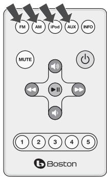BOSTON ACOUSTICS HORIZON DUO-I PLUS - Utilizzando il pannello di controllo frontale - 2
