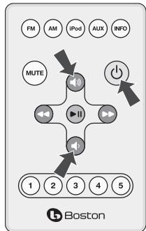 BOSTON ACOUSTICS HORIZON DUO-I PLUS - Adjusting the Volume - 2