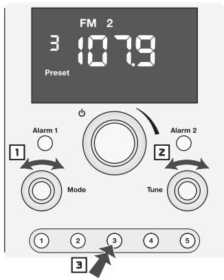 BOSTON ACOUSTICS HORIZON DUO-I PLUS - Voreinstellen eines Radiosenders - 1