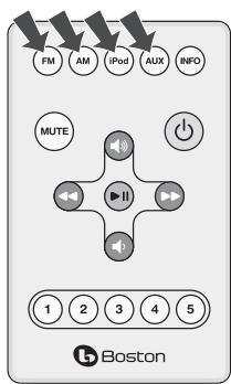 BOSTON ACOUSTICS HORIZON DUO-I PLUS - Usando los controlles del panel delantero - 2