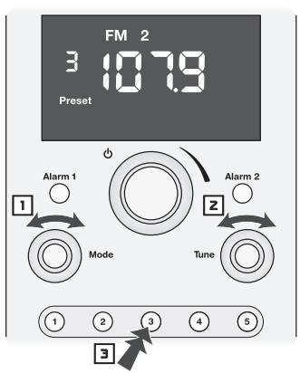 BOSTON ACOUSTICS HORIZON DUO-I PLUS - Memorizzare una stazione radio - 1