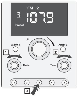 BOSTON ACOUSTICS HORIZON DUO-I PLUS - Mise en mémoire d'une station préparée - 1