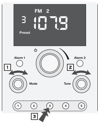 BOSTON ACOUSTICS HORIZON DUO-I PLUS - Setting a Station Preset - 1