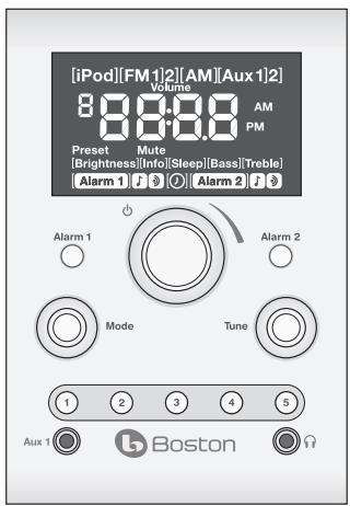 BOSTON ACOUSTICS HORIZON DUO-I PLUS - Pannello di controllo frontale - 1