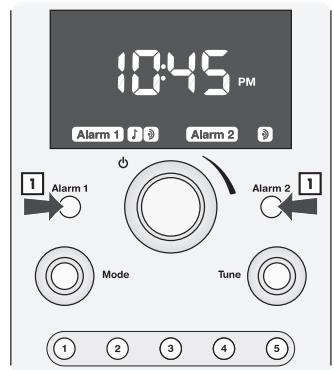 BOSTON ACOUSTICS HORIZON DUO-I PLUS - Programar una alarma - 1