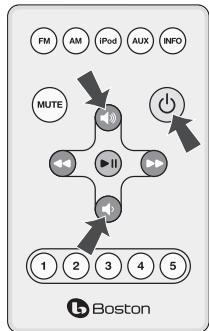 BOSTON ACOUSTICS HORIZON DUO-I PLUS - Einstellen der Lautstärke - 2