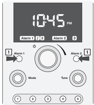 BOSTON ACOUSTICS HORIZON DUO-I PLUS - Setting an Alarm - 1