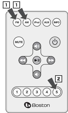 BOSTON ACOUSTICS HORIZON DUO-I PLUS - Auswahlen einer Speicherstation - 2