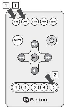 BOSTON ACOUSTICS HORIZON DUO-I PLUS - Sélection d'une station radio préréglée - 2