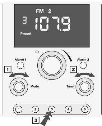 BOSTON ACOUSTICS HORIZON DUO-I PLUS - Memorizar una emisora - 1