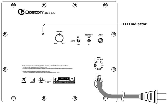 BOSTON ACOUSTICS MCS 130 - Polarity Control - 1