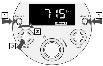 BOSTON ACOUSTICS SOLO - Setting the Alarm Time - 1
