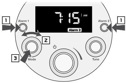 BOSTON ACOUSTICS SOLO II - Setting the Alarm Time - 1